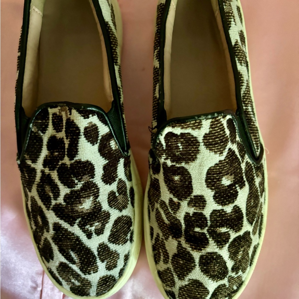 Topshop Slip-on Leopard Sneakers, size 7.5 (38)